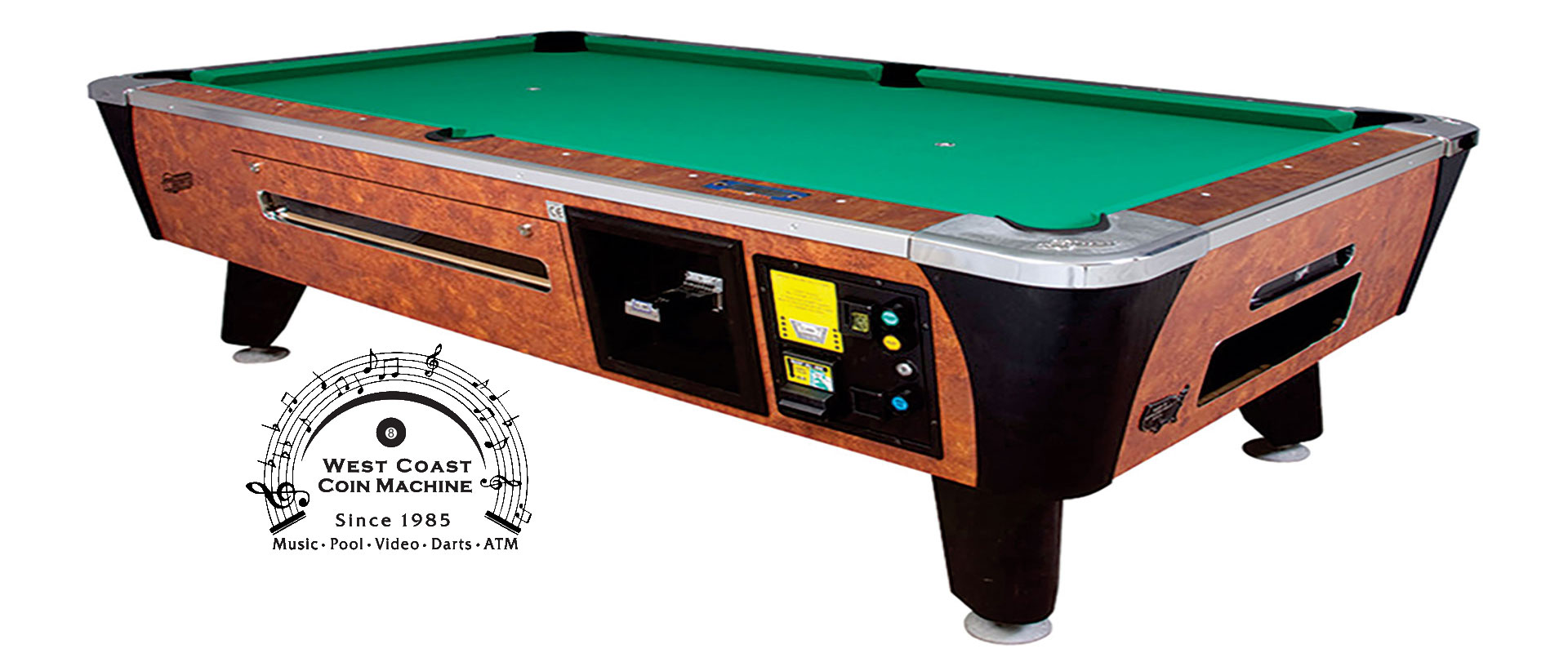 Coin and bill acceptor pool tables valley