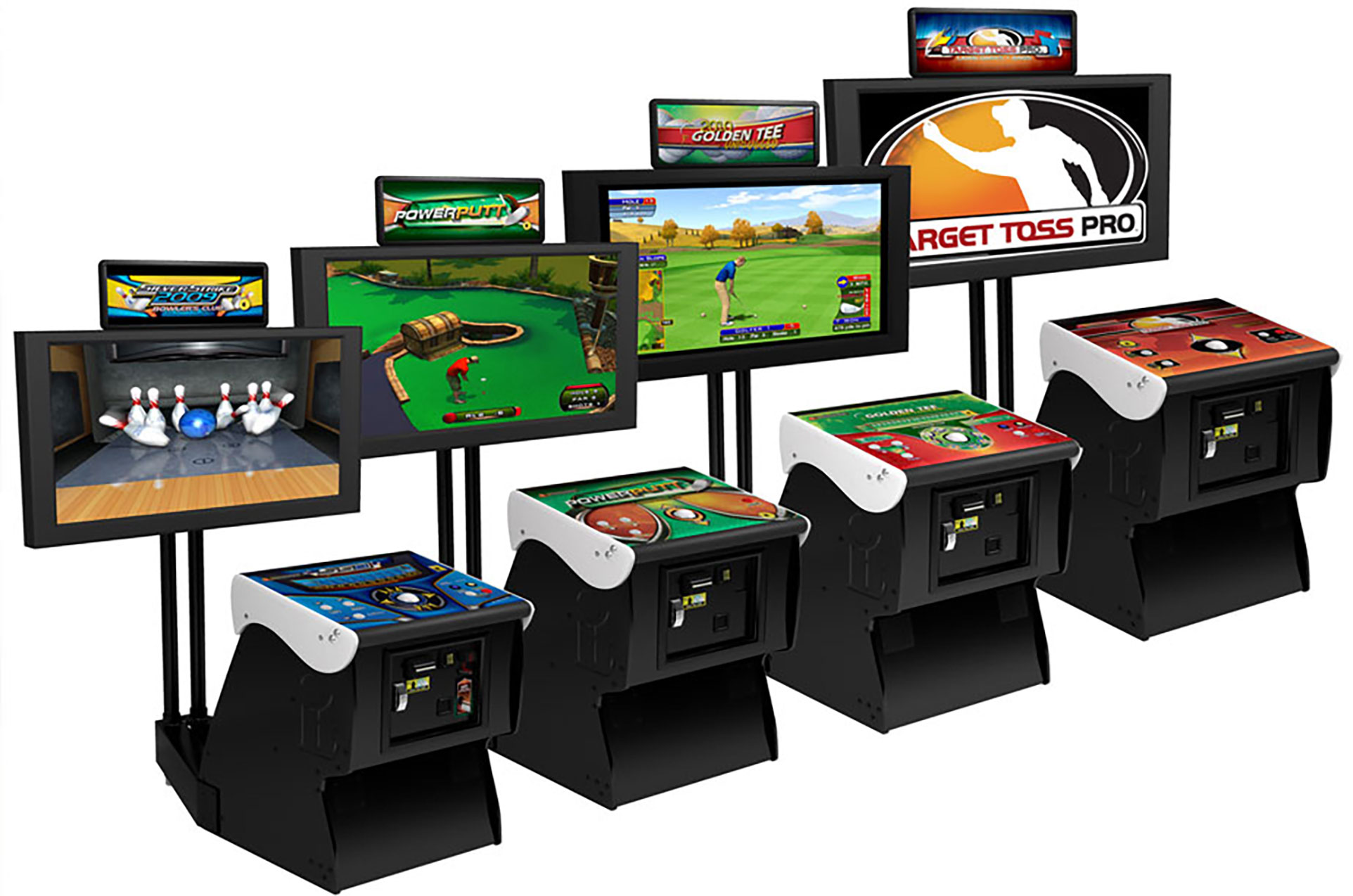 video games golden tee bowling foosball